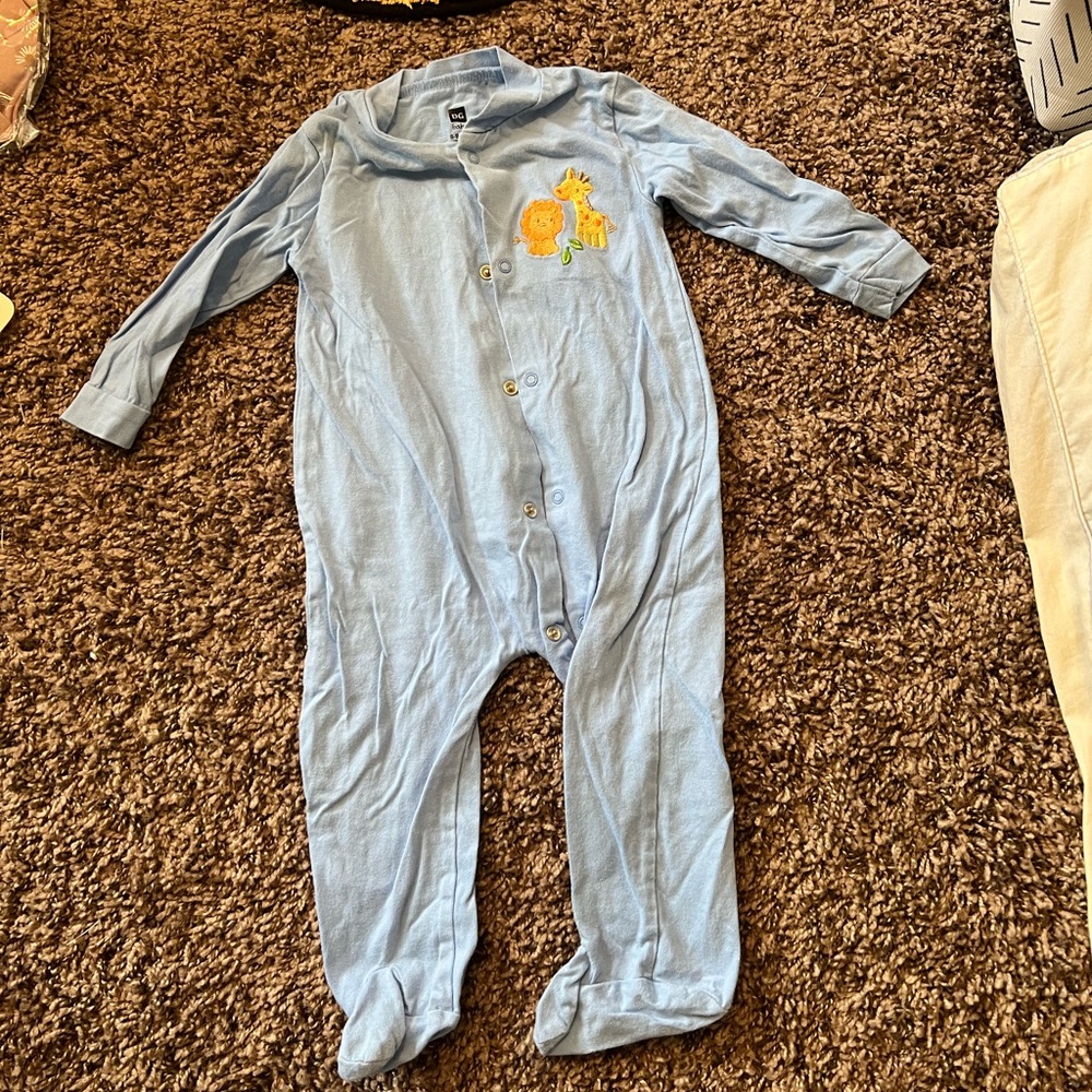 Blue Kids One Piece with Animal Print